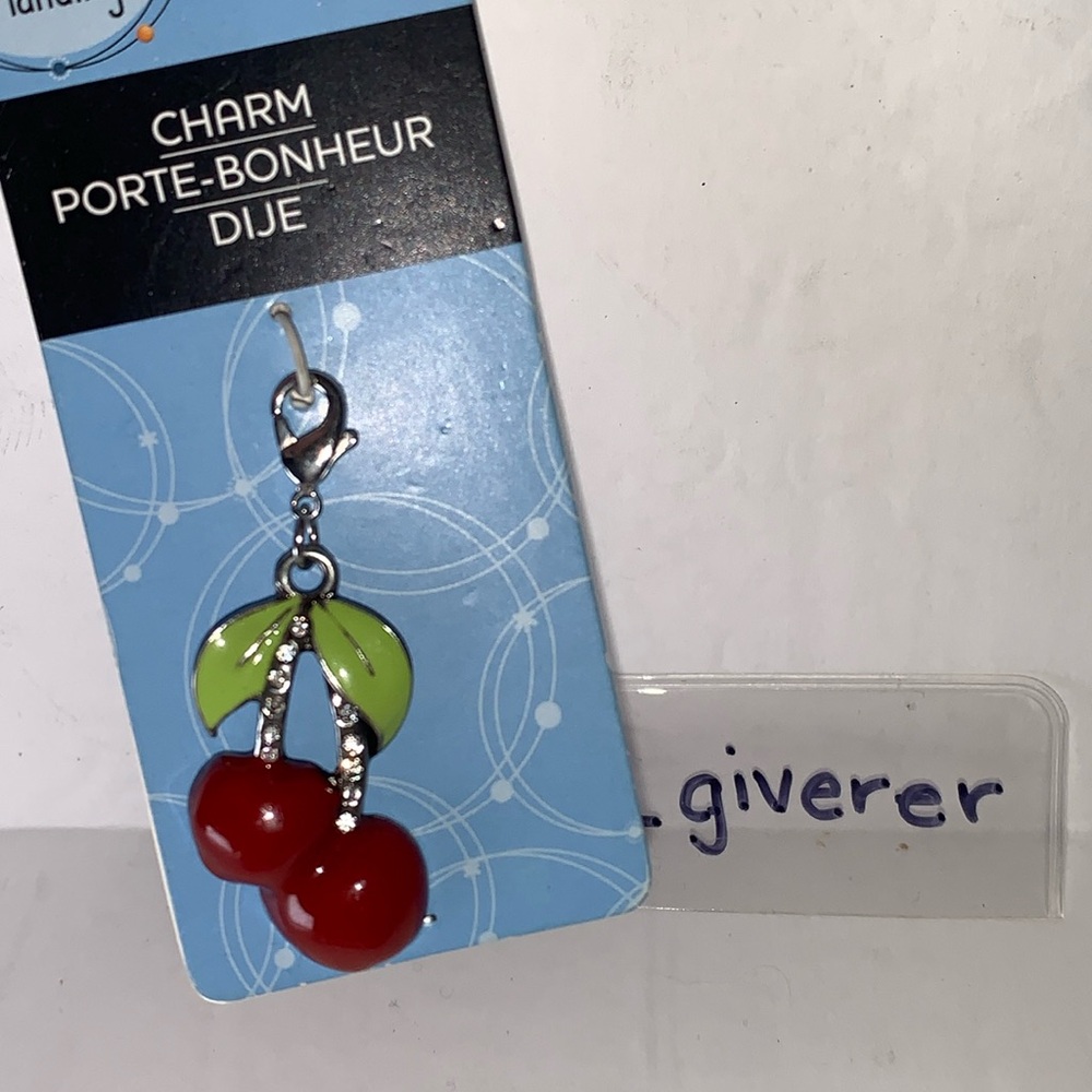 NWT BLING CHERRIES CHARM BEAD LANDING